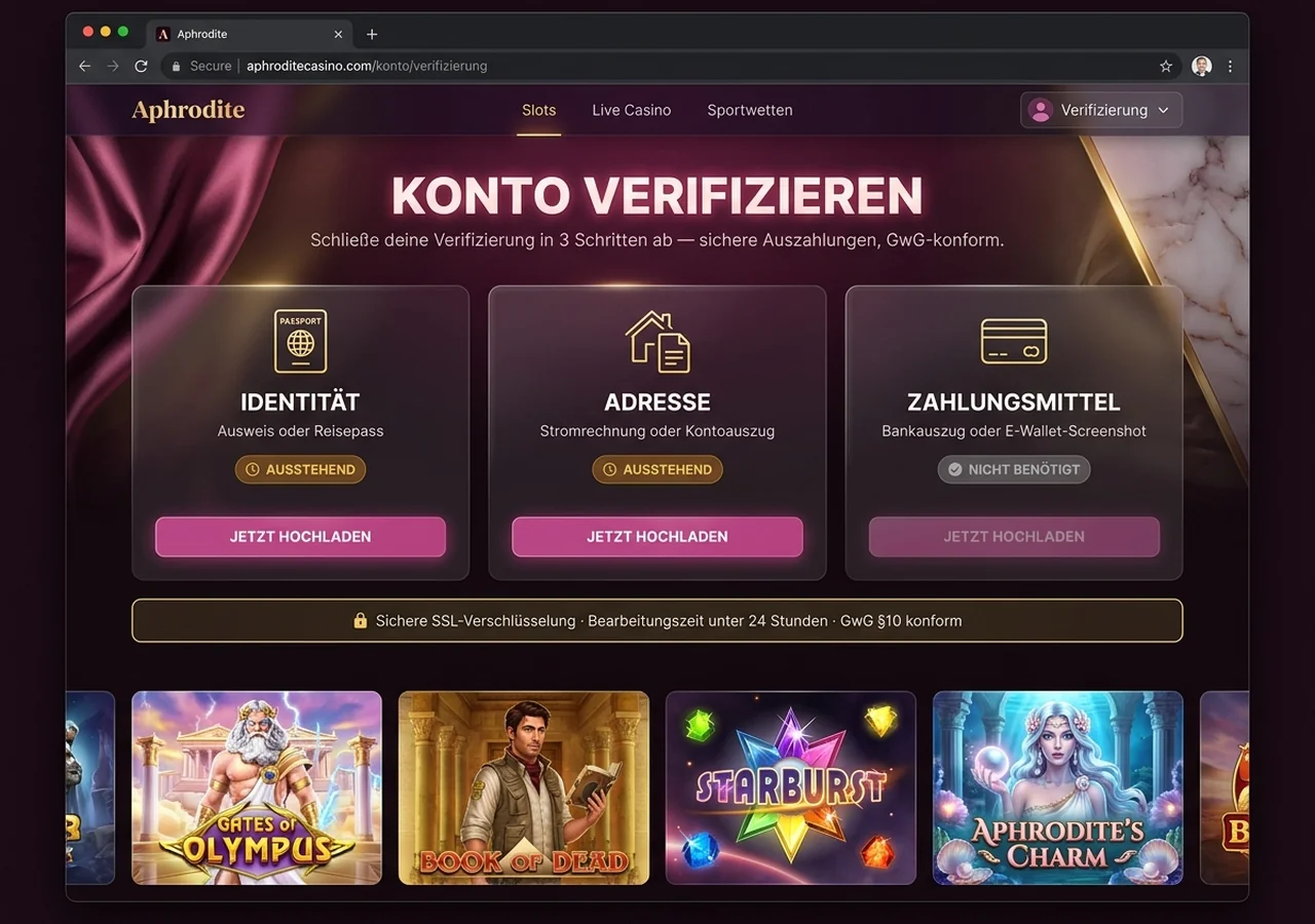 Konto-Verifizierung (KYC) – Aphrodite